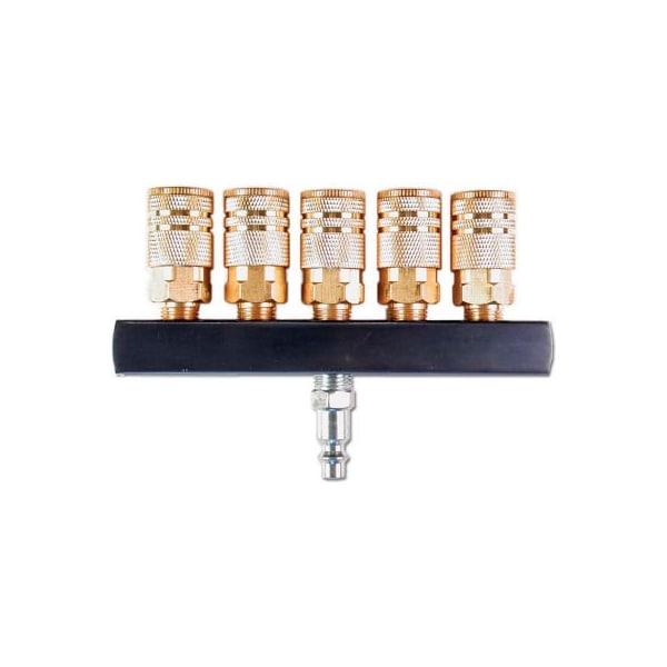 R583S - Brass supply modular manifold with lockshields R583S - Brass supply modular manifold with lockshields
